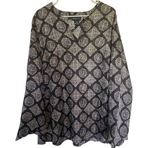 100% SILK Lane Bryant Stunning Tunic Blouse